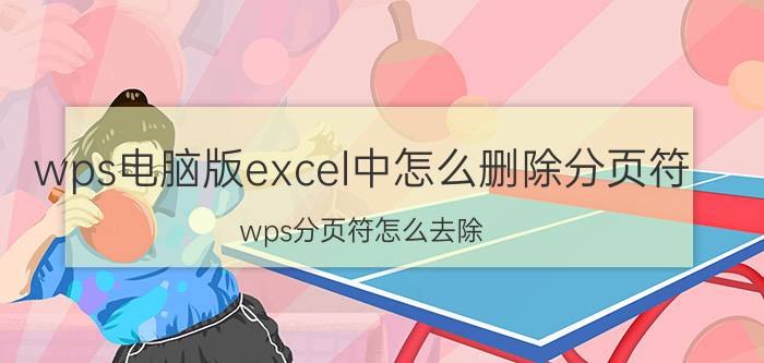 wps电脑版excel中怎么删除分页符 wps分页符怎么去除，不动页码？